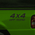Black 4x4 Off Road Vinyl Decals